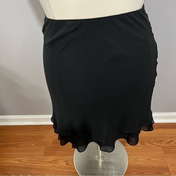 NWT MSK Clothing, Ltd. tiered ruffle black skirt - L - Picture 8 of 12
